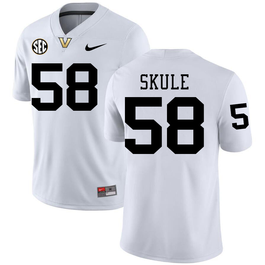 Justin Skule Jersey,Vanderbilt Commodores #58 Justin Skule Football Jersey,Uniforms-White